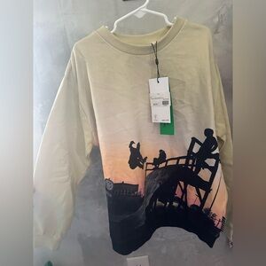 Molo Cream Graphic Sweatshirt
